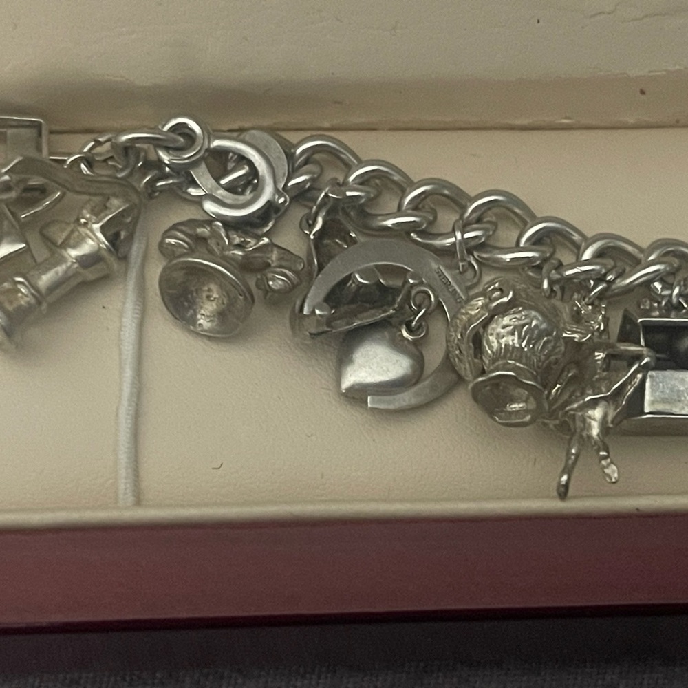 Elegant Silver Charm Bracelet - Picture 2 of 6